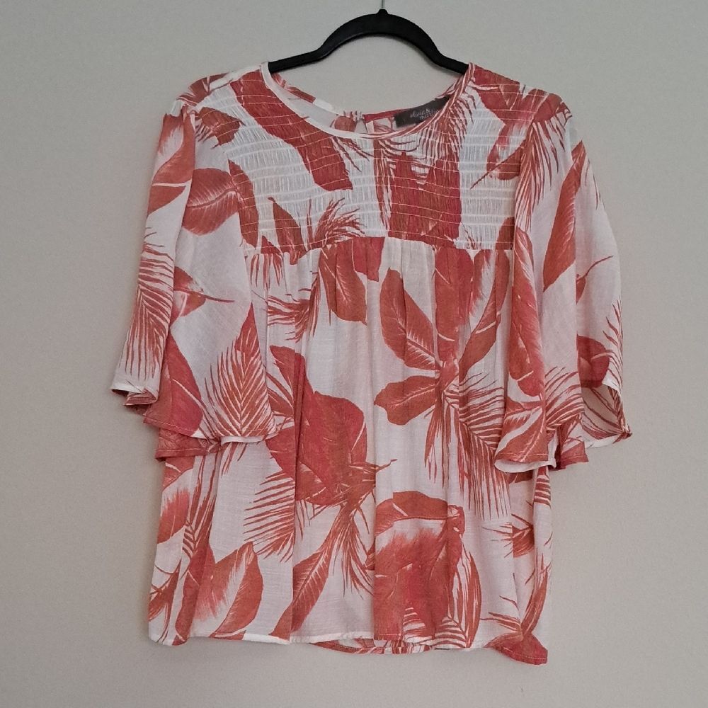 Floral Print Women's Top Size L